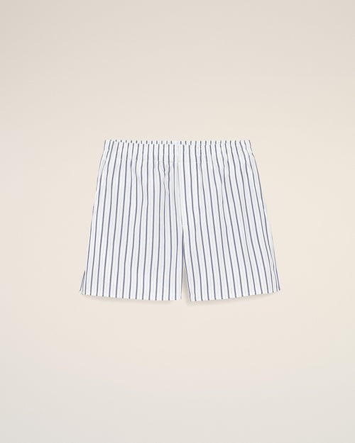                                 White Cotton Elasticated Shorts - 3                             - Ami Paris