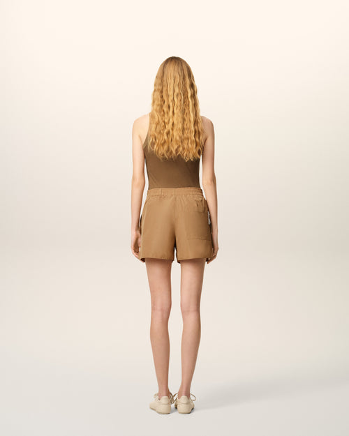 Brown Taffetas Short - 10 - Ami Paris