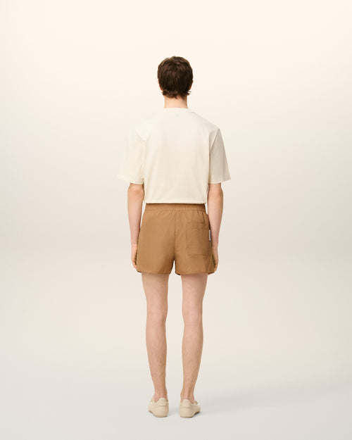 Brown Taffetas Short - 4 - Ami Paris