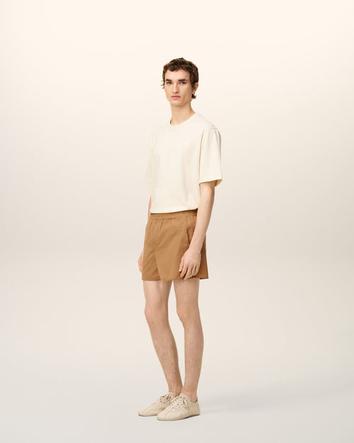 Brown Taffetas Short - 6 - Ami Paris