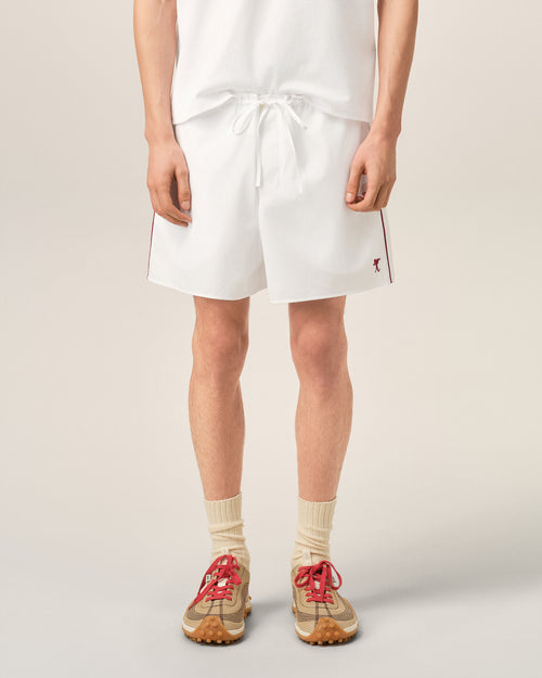 White cotton shorts with Ami de Coeur arrow - Man - 3 - AMI Paris - Ami Paris