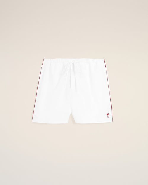 White cotton shorts with Ami de Coeur arrow - Man - 1 - AMI Paris - Ami Paris