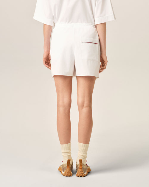 White cotton shorts with Ami de Coeur arrow - Woman - 10 - AMI Paris - Ami Paris