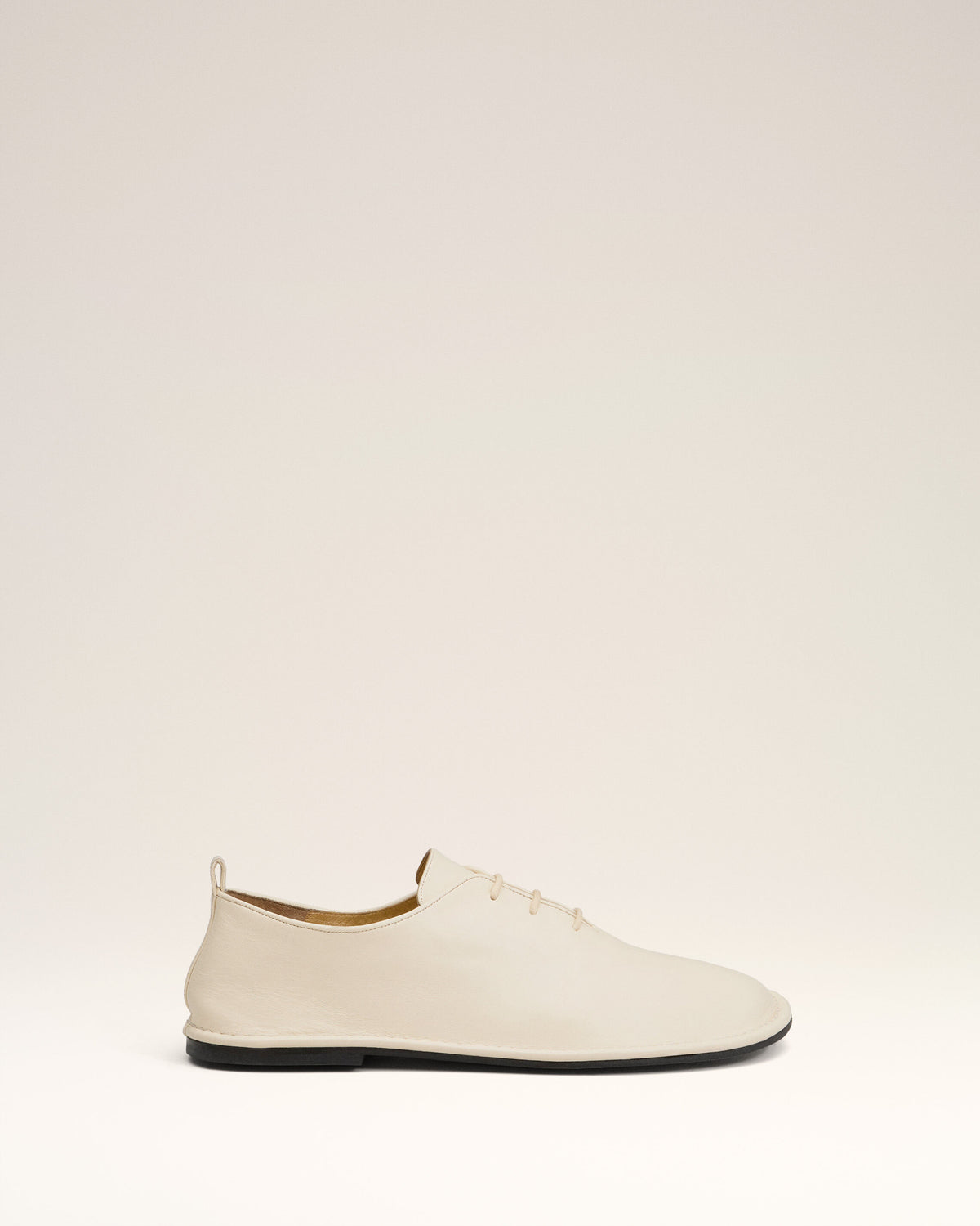 Chaussures One Cut Beiges En Cuir - 1