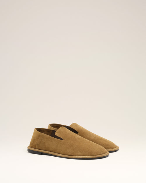                                     Slippers Midi Marron en Cuir De Veau - 3                                 - Ami Paris