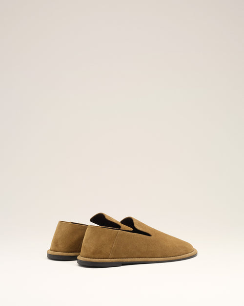 Brown Cow Leather Midi Slippers - 9 - Ami Paris