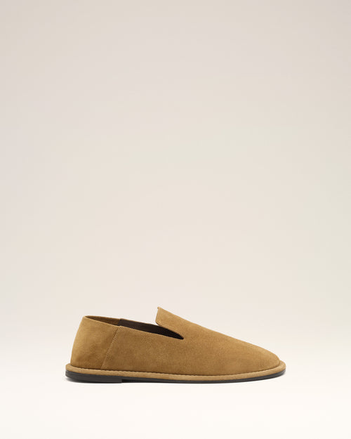 Brown Cow Leather Midi Slippers - 4 - Ami Paris
