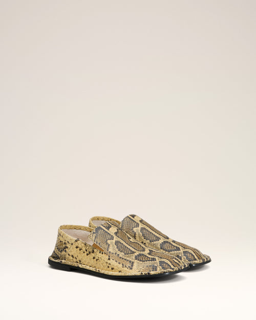 Slippers Midi Beige En Cuir - Femme - 8 - AMI Paris - Ami Paris