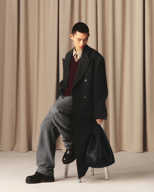 Derbies Noires A Bout Anatomique En Cuir - 6 - Ami Paris