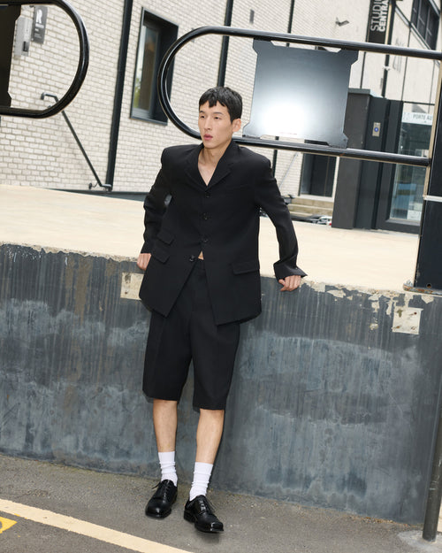 Souliers Derby Noirs en Cuir De Veau - 7 - Ami Paris