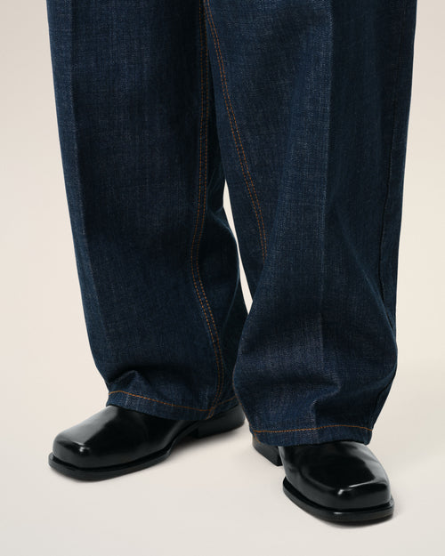                                     Botines de piel de vaca negra - 3                                 - Ami Paris