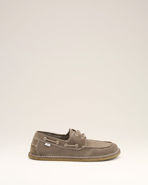 Zapatos náuticos de piel de vaca gris - 2 - Ami Paris