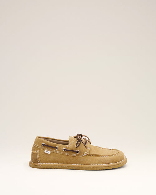 Beige cow leather boat shoes - 2 - Ami Paris