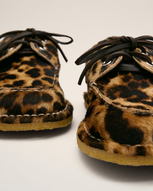 Leopard printed cowhide leather boat shoes - Woman - 12 - AMI Paris - Ami Paris