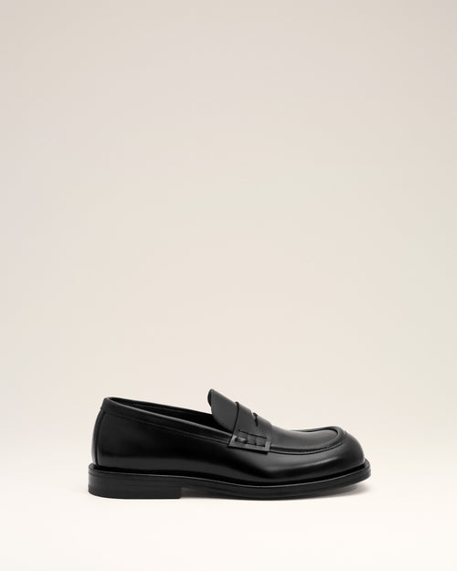                                     Mocasines negros de cuero de becerro - 3                                 - Ami Paris