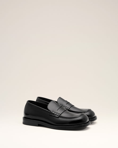 Black cow leather loafers - Woman - 8 - AMI Paris - Ami Paris