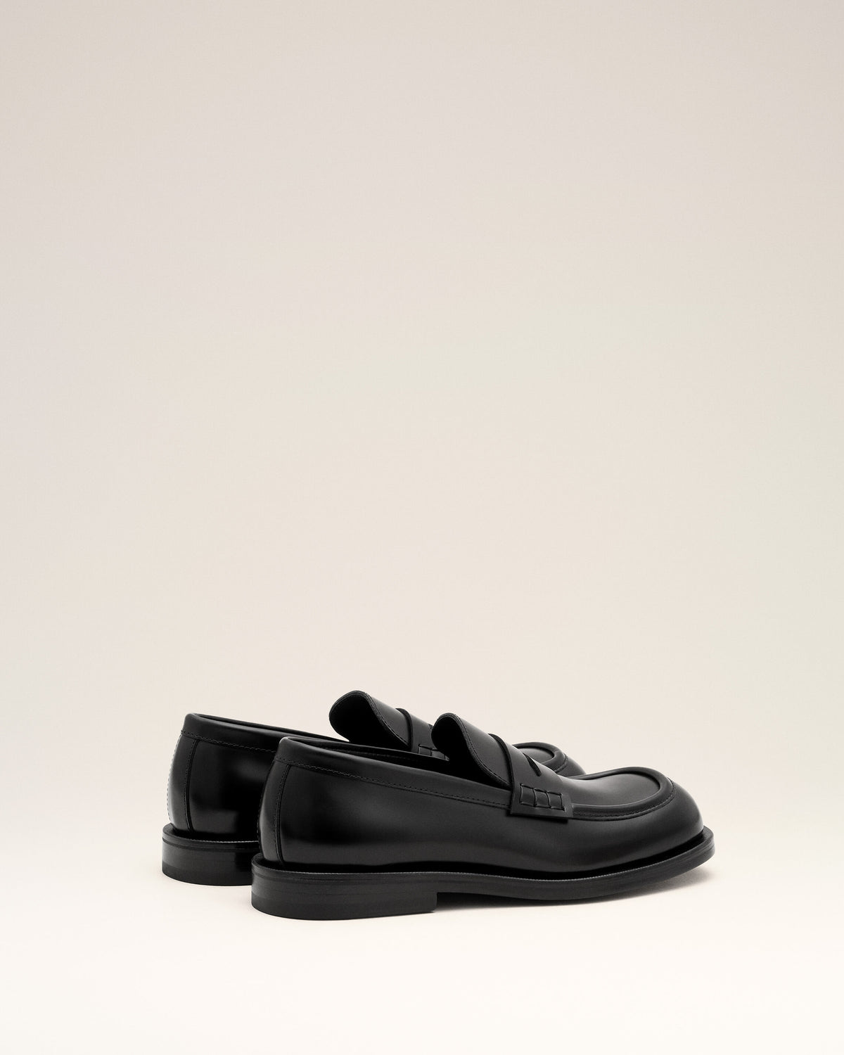 Black cow leather loafers - 9