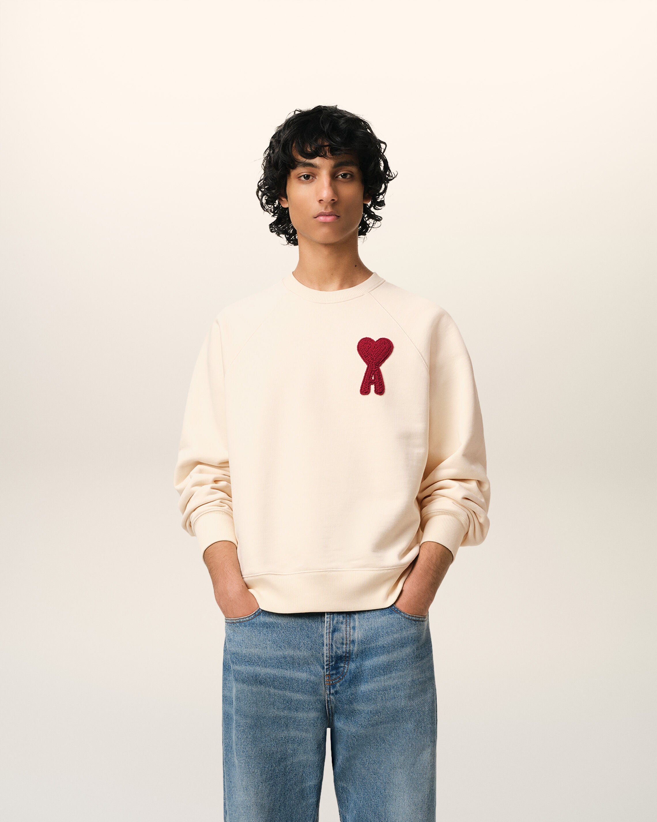 美品！AMI PARIS AMI DE COEUR パッチ スウェット Ami de Coeur パッチ スウェットシャツ 136 | AMI PARIS