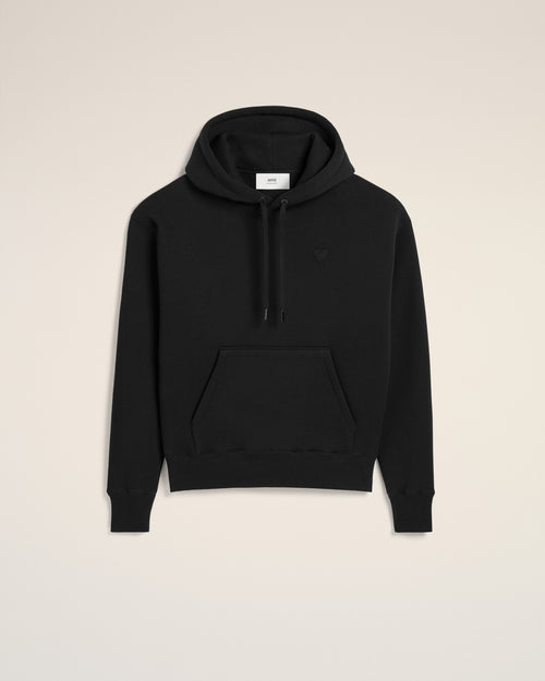 Black Cotton Ami de Coeur Hoodie - 2 - Ami Paris
