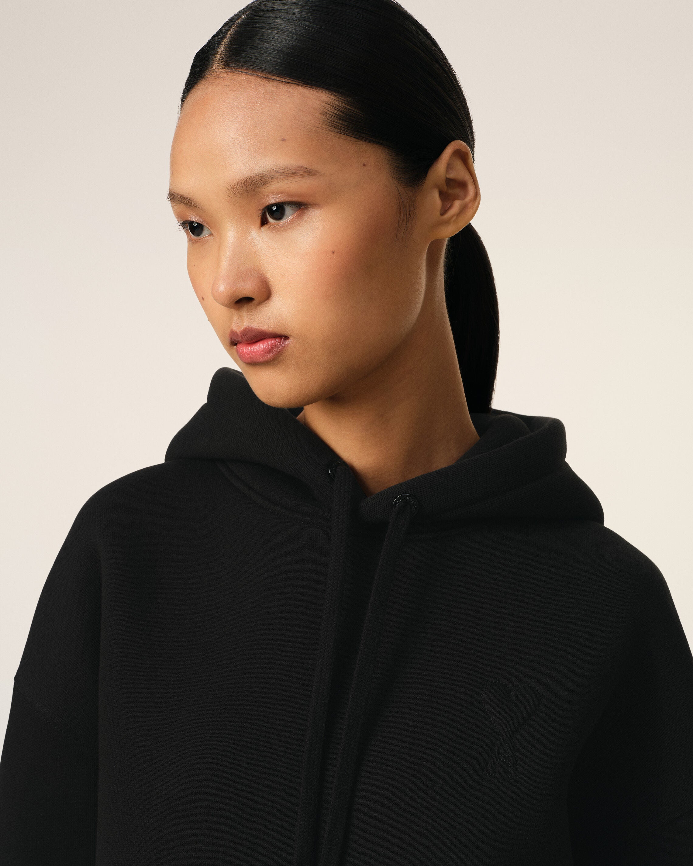 Black Ami De Coeur Hoodie | AMI PARIS