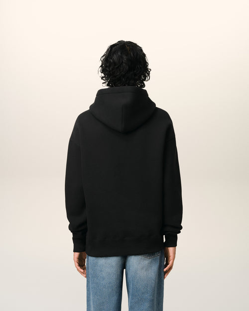Black Cotton Ami de Coeur Hoodie - 5 - Ami Paris