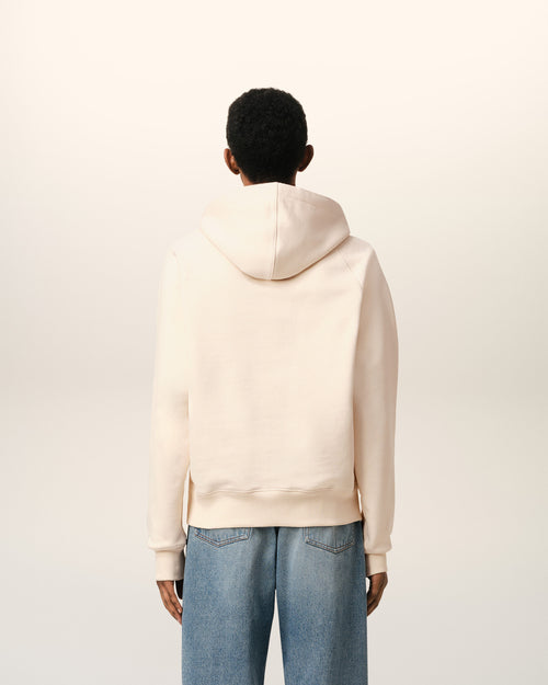 Beige Cotton Hoodie With Ami Paris Patch - 5 - Ami Paris