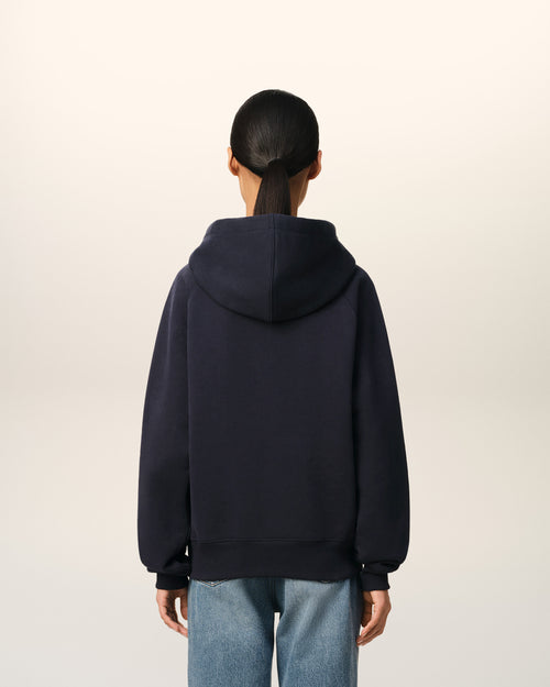 Hoodie Bleu Marine Patch Ami Paris En Coton - 11 - Ami Paris