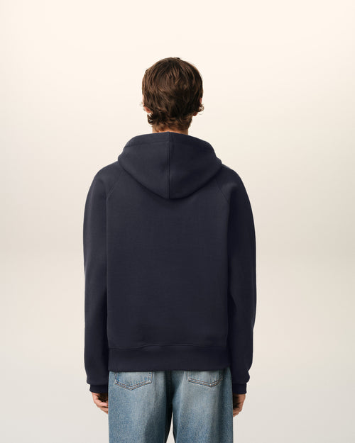 Hoodie Bleu Marine Patch Ami Paris En Coton - 5 - Ami Paris