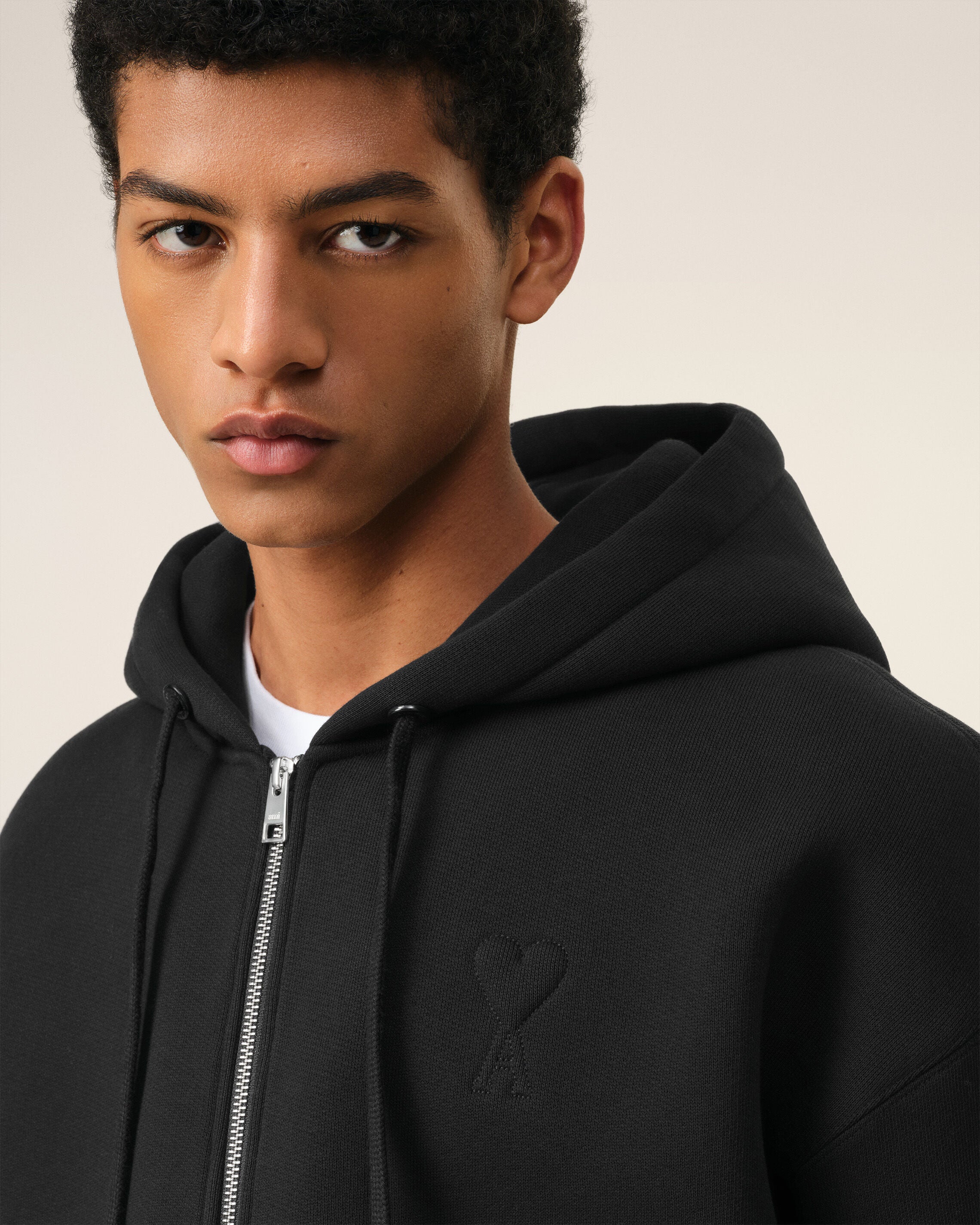 Ami De Coeur ジップパーカー ブラック | AMI PARIS