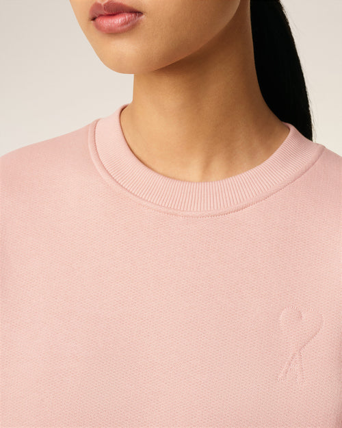 Pink Cotton Ami De Coeur Sweatshirt - 10 - Ami Paris