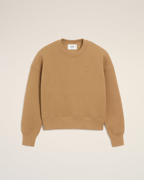 Brown Cotton Ami De Coeur Sweatshirt - 2 - Ami Paris