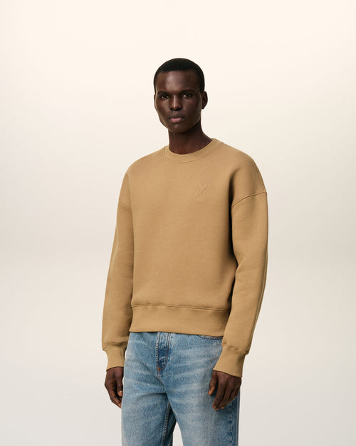 Brown Cotton Ami De Coeur Sweatshirt - 6 - Ami Paris