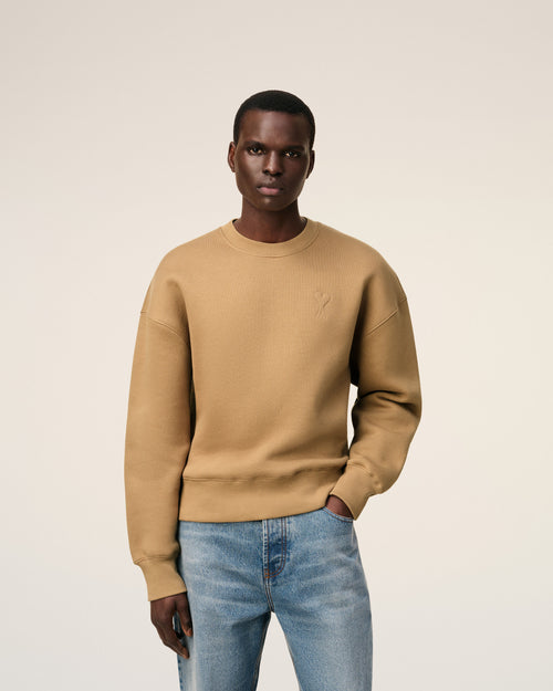 Brown Cotton Ami De Coeur Sweatshirt - 3 - Ami Paris