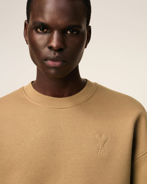Brown Cotton Ami De Coeur Sweatshirt - 4 - Ami Paris