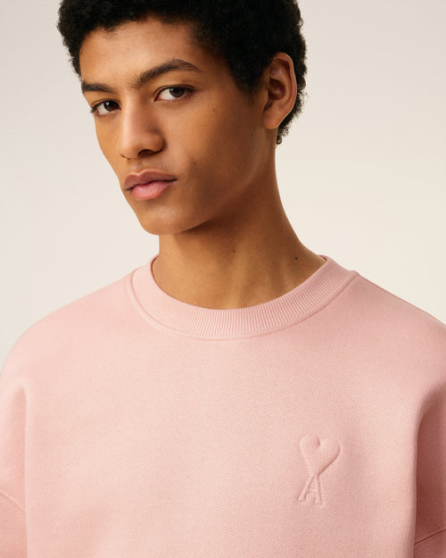 Pink Cotton Ami De Coeur Sweatshirt - 4 - Ami Paris