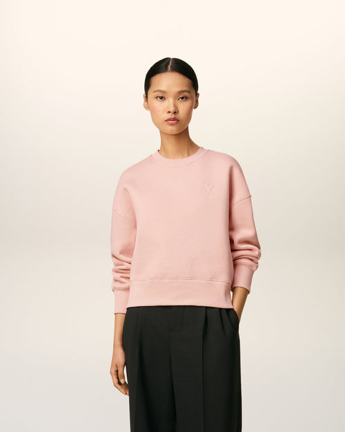                                     Pink Cotton Ami De Coeur Sweatshirt - 3                                 - Ami Paris