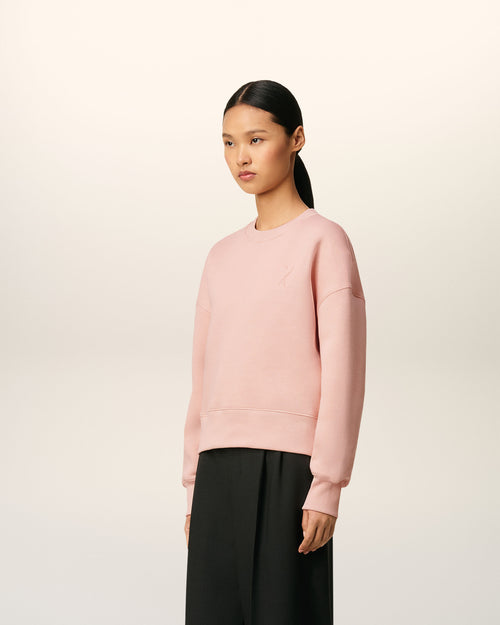 Pink Cotton Ami De Coeur Sweatshirt - 12 - Ami Paris