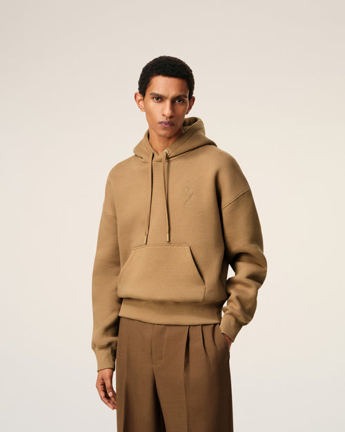 Brown Cotton Ami De Coeur Hoodie - 3 - Ami Paris