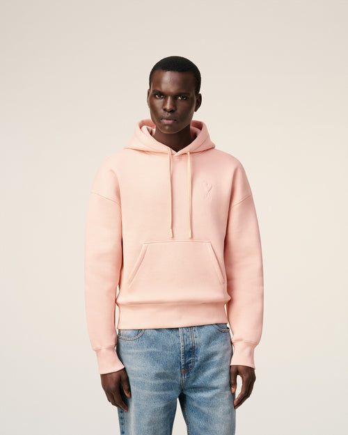 Pink Cotton Ami De Coeur Hoodie - 3 - Ami Paris