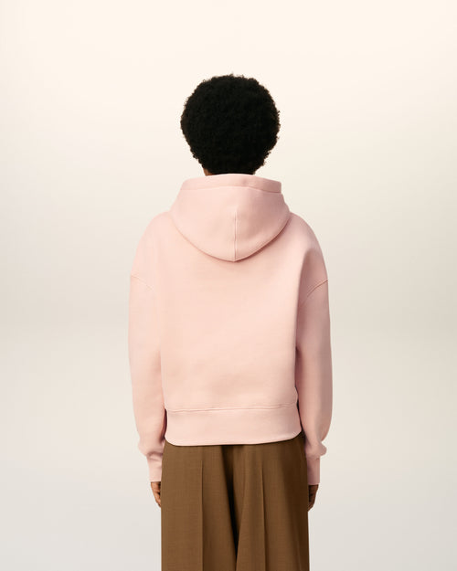 Pink Cotton Ami De Coeur Hoodie - 11 - Ami Paris