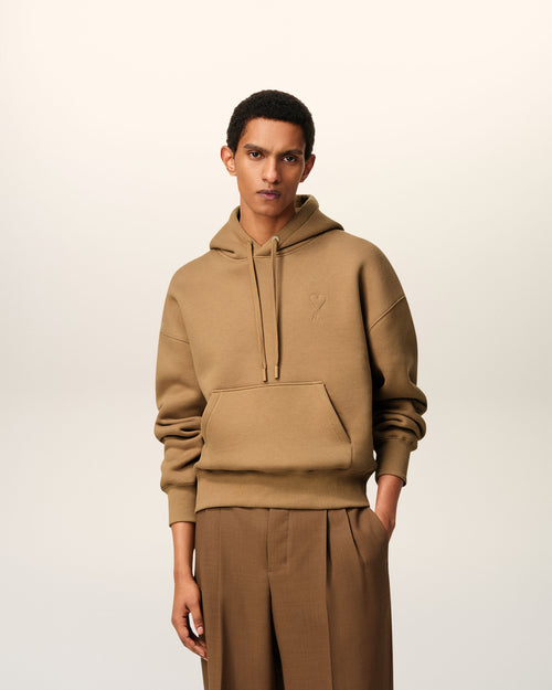 Brown Cotton Ami De Coeur Hoodie - 2 - Ami Paris