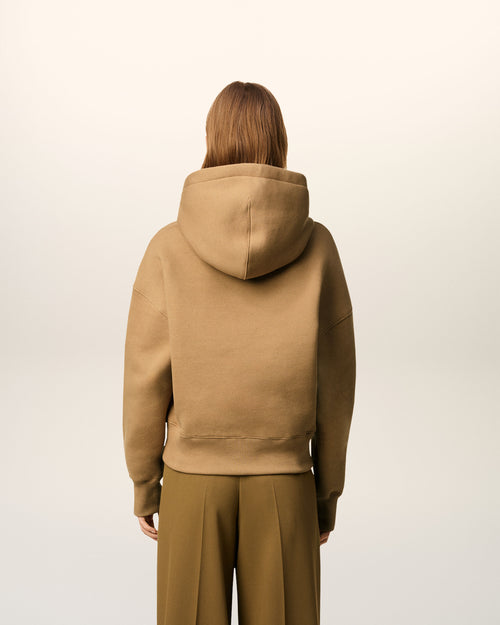 Brown Cotton Ami De Coeur Hoodie - 11 - Ami Paris