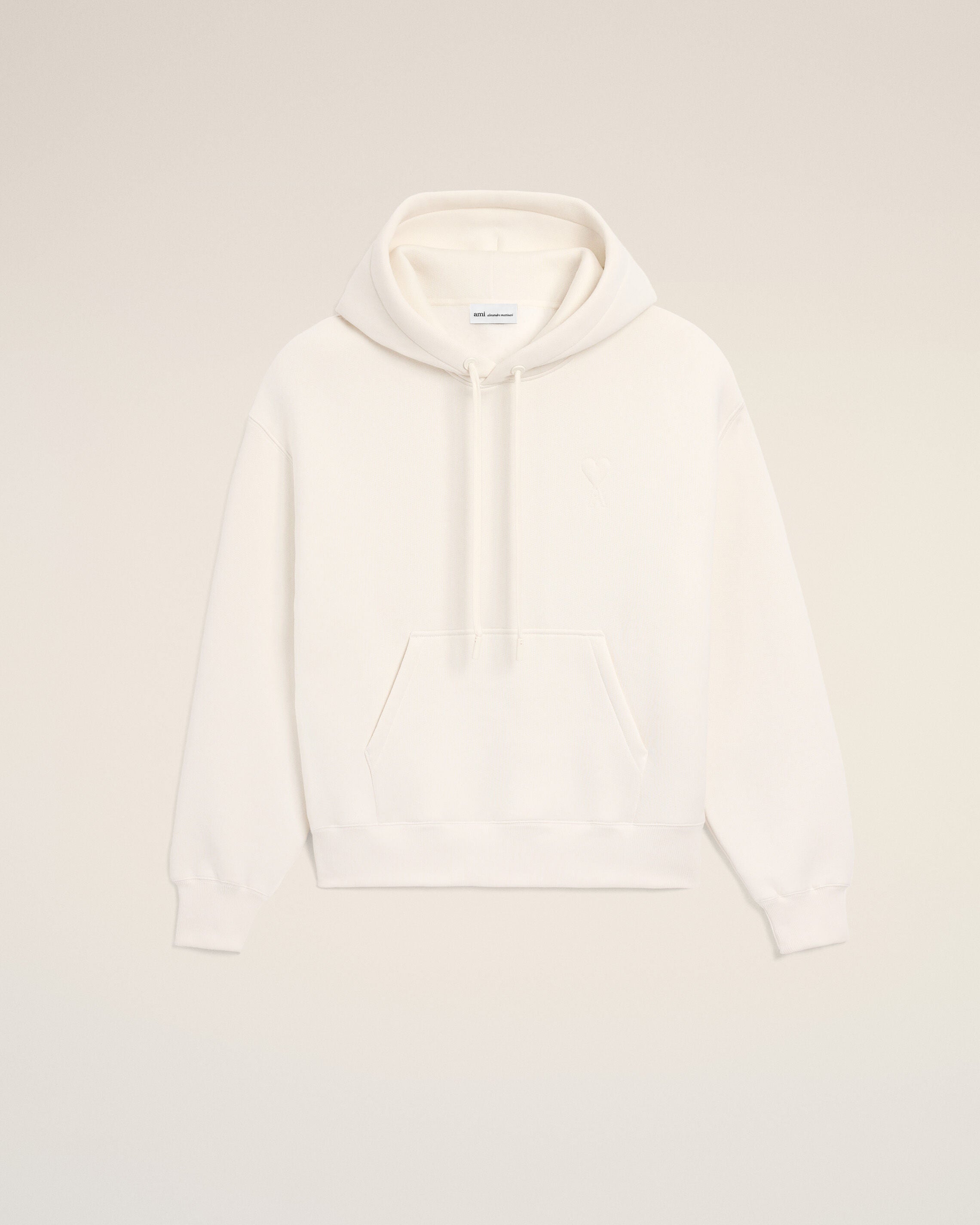 Hoodie Blanc Ami De Coeur Embossé en Coton - 1