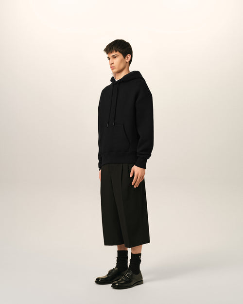 Black cotton hoodie with embossed Ami de Coeur - Man - 6 - AMI Paris - Ami Paris