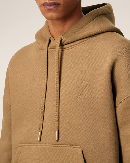 Brown Cotton Ami De Coeur Hoodie - 4 - Ami Paris