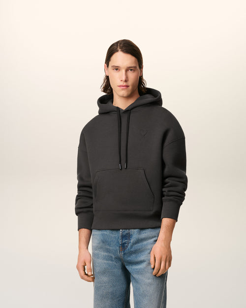 Black Cotton Ami De Coeur Hoodie - 2 - Ami Paris