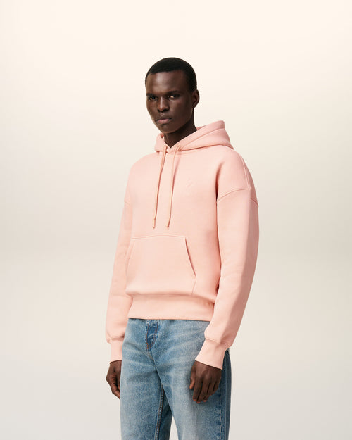 Pink Cotton Ami De Coeur Hoodie - 6 - Ami Paris