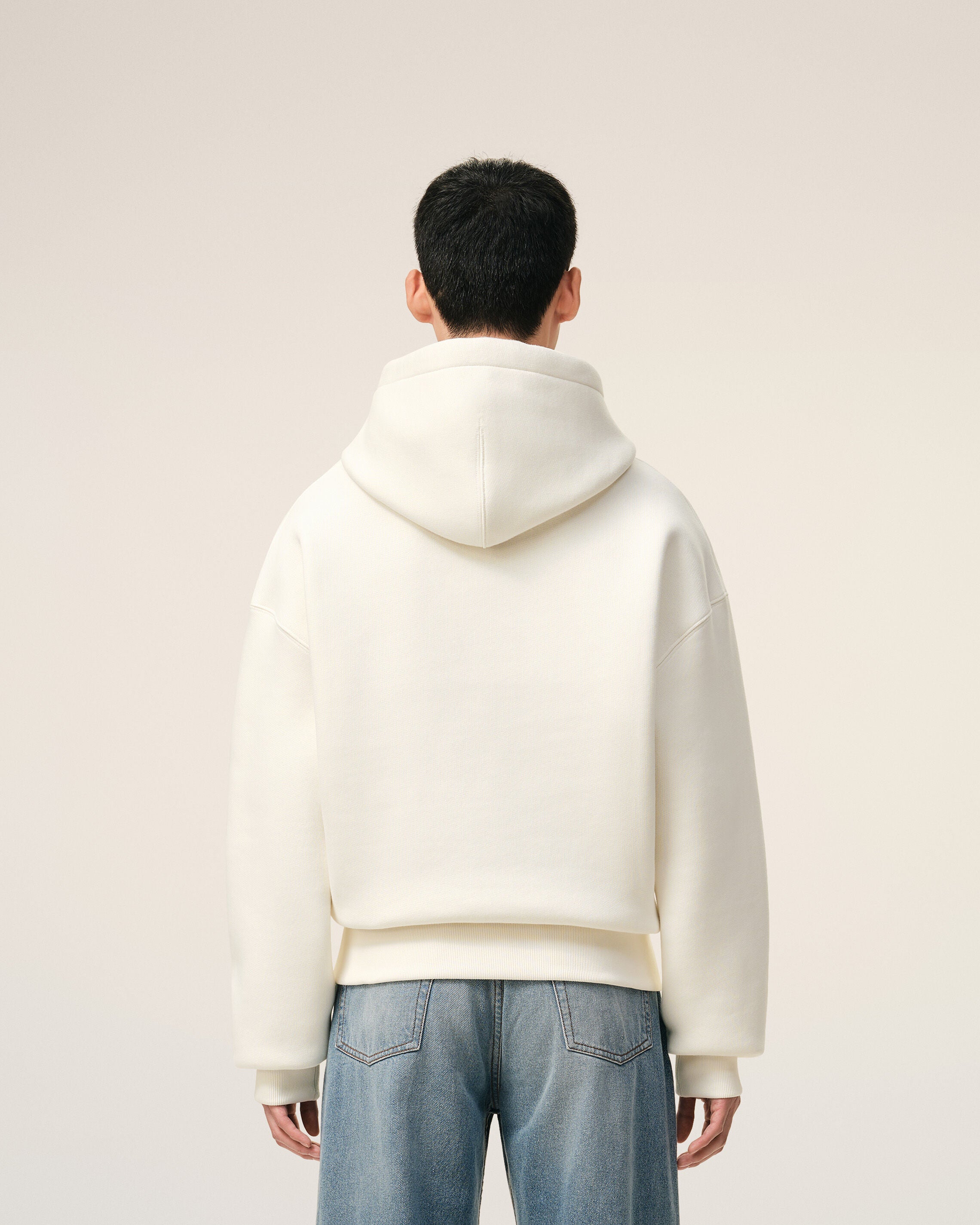 Hoodie Blanc Ami De Coeur Embossé en Coton - 5