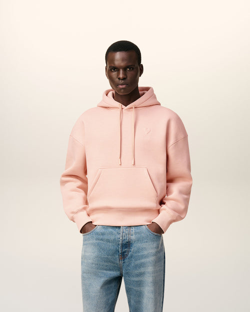 Pink Cotton Ami De Coeur Hoodie - 2 - Ami Paris
