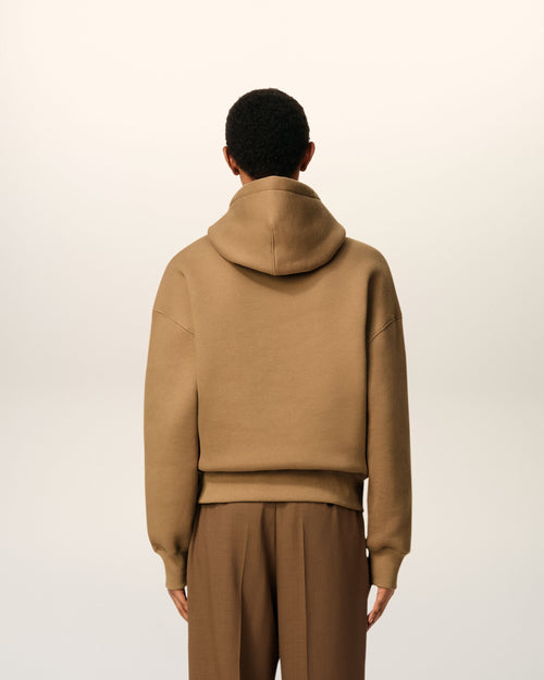 Brown Cotton Ami De Coeur Hoodie - 5 - Ami Paris